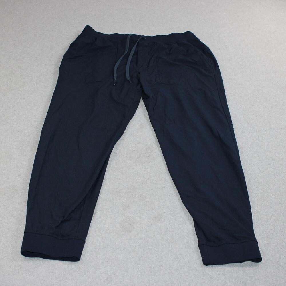 Lululemon Jogger Pants Men XL Blue Elastic Waist Pockets Athletic Comfort Gym